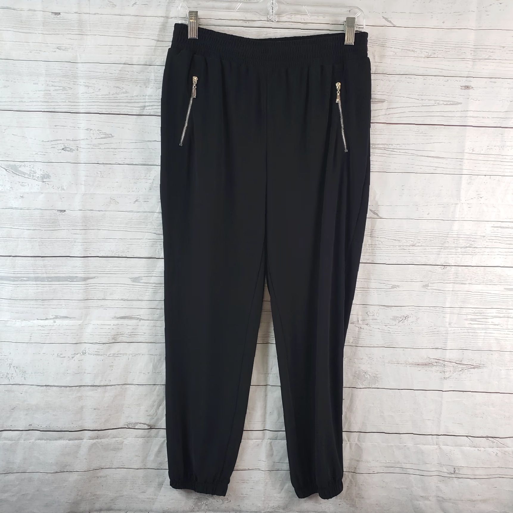 Vintage Chico's Womens Pants Pull On Ankle Sz 4 Black Pockets High Rise Inseam 26.5 Size 27" / US 4 / IT 40 - 2 Thumbnail
