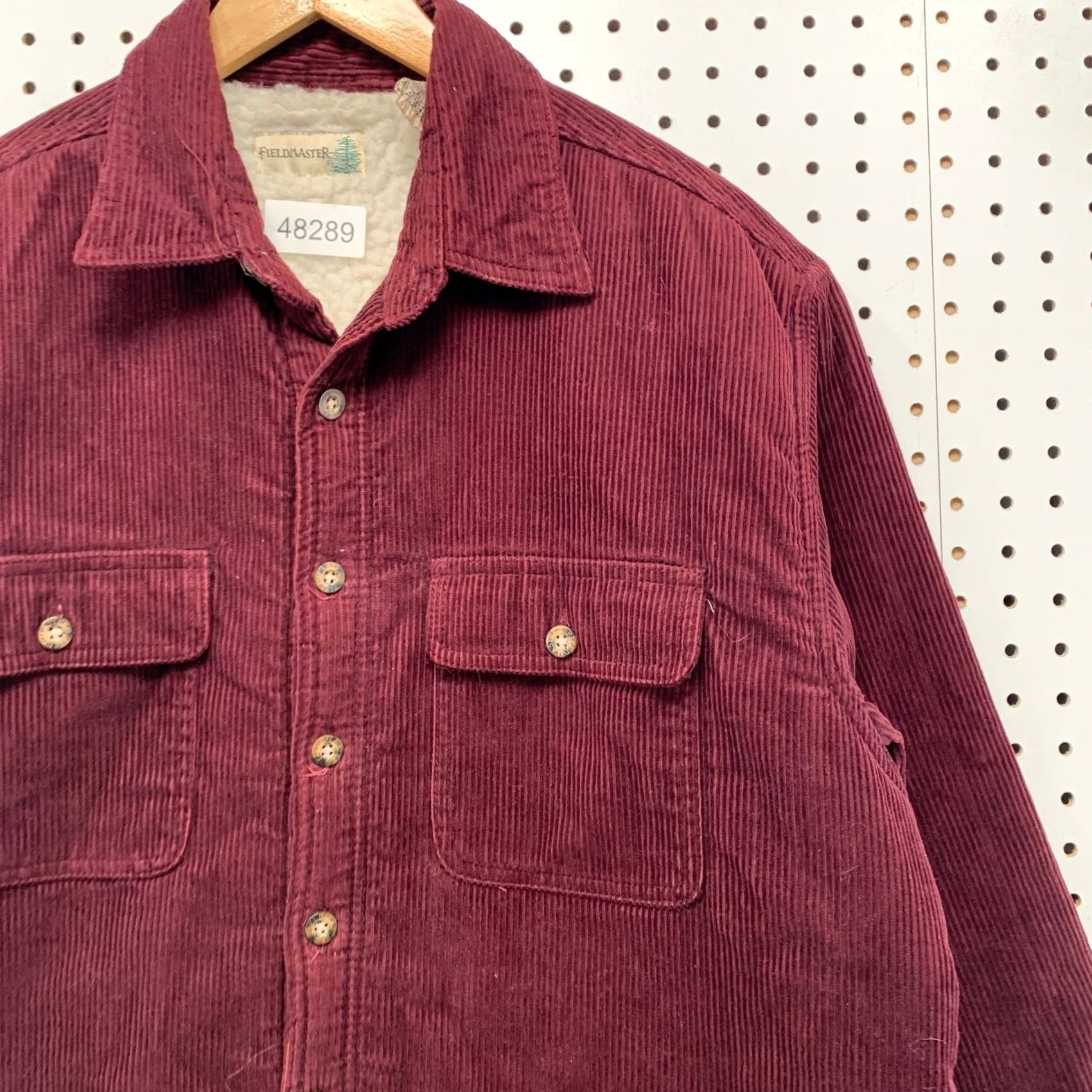 Vintage VINTAGE Fieldmaster Corduroy Button Shirt Jacket Mens L Burgundy Sherpa Lined Shirt Jacket Mens L Burgundy Sherpa Lined Size US L / EU 52-54 / 3 - 7 Thumbnail