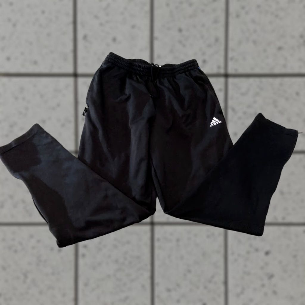 Adidas adidas Mens Pants M Black Athletic Gym Workout Size US 31 - 1 Thumbnail