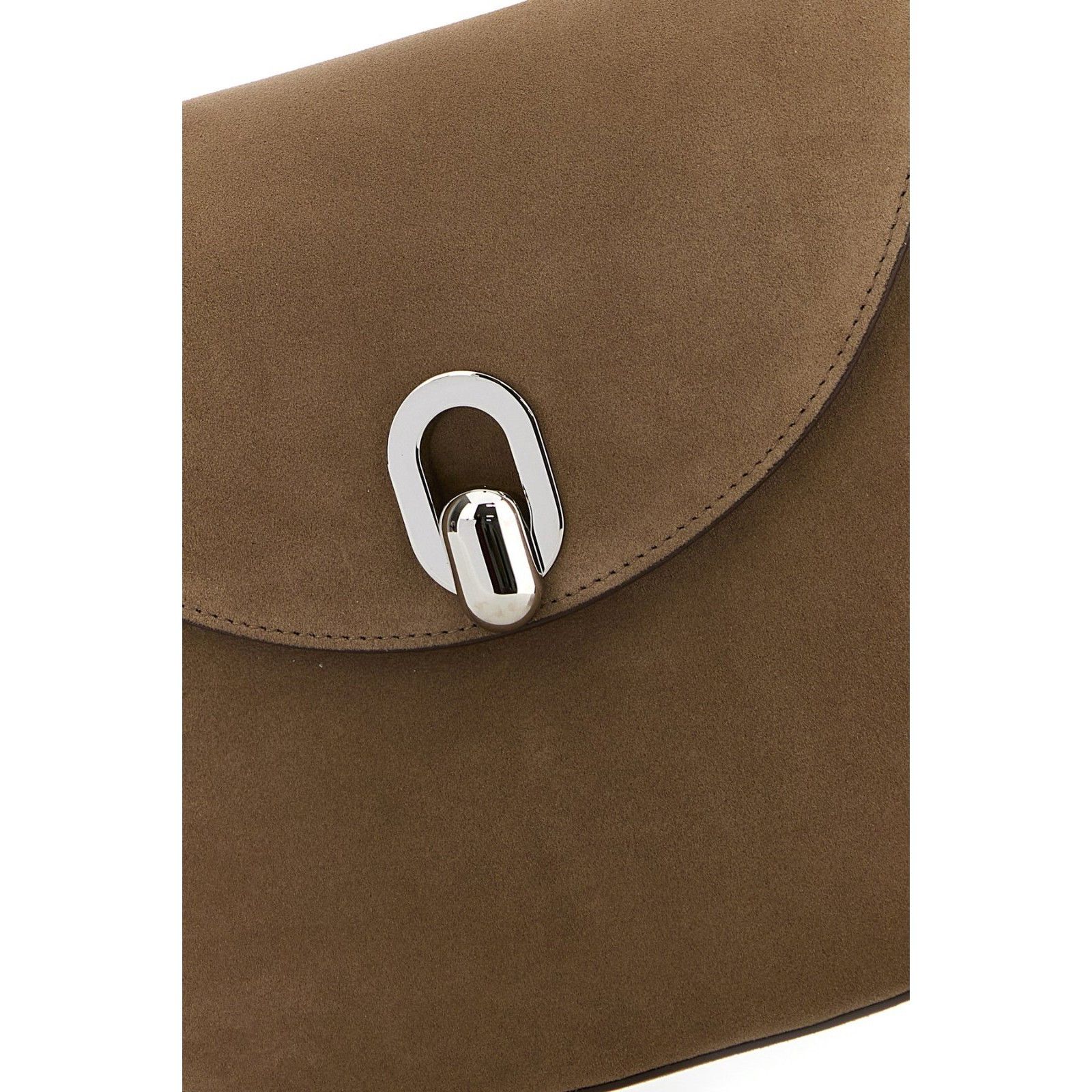 Savette SAVETTE Tondo Small Beige Suede Crossbody Bag New And Authen Size ONE SIZE - 4 Thumbnail