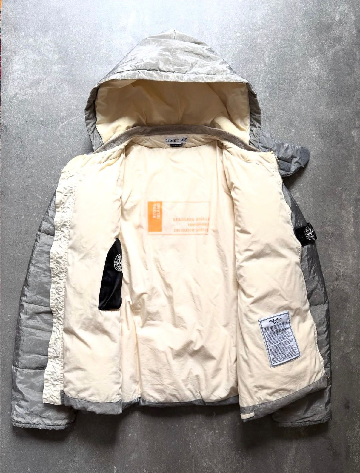 Stone Island Stone Island AW00 Raso Pure Metal Shell Jacket Size US XL / EU 56 / 4 - 2 Thumbnail