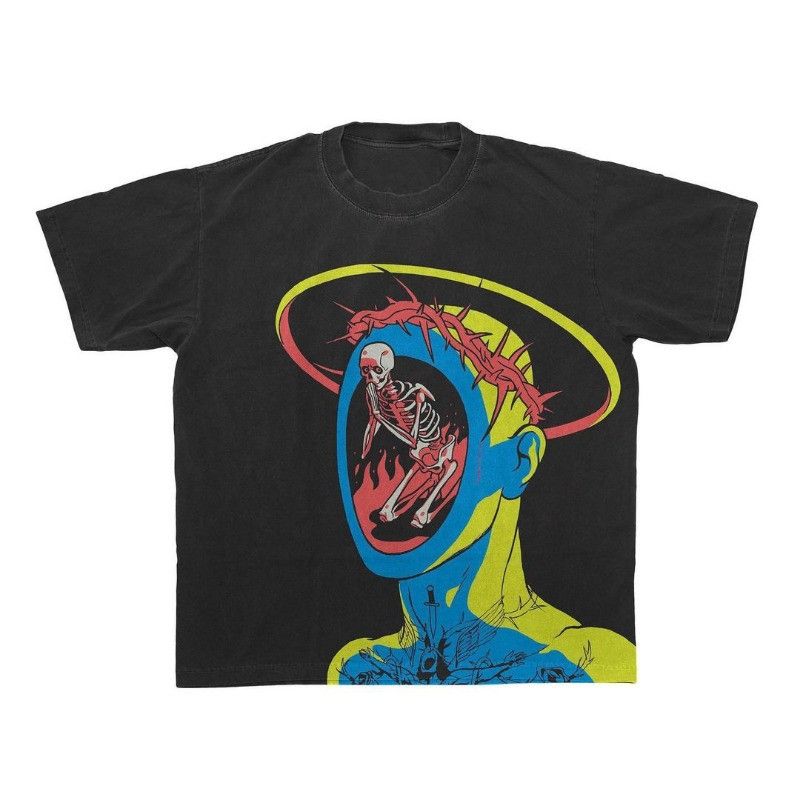 Vintage 90s Vibe Design Printed Boxy Tee Hip Hop Size US L / EU 52-54 / 3 - 1 Preview