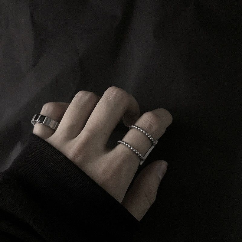 Jewelry Retro Jewelry Rings Open Size Chrome Ring (Size 7-13) Size ONE SIZE - 1 Thumbnail