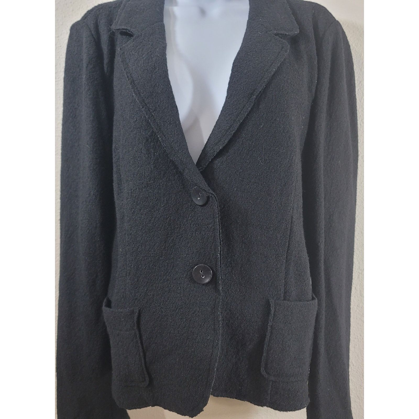 Other J. Jill Black Notched Collar 2 Button Closure Blazer Medium Size M / US 6-8 / IT 42-44 - 5 Thumbnail
