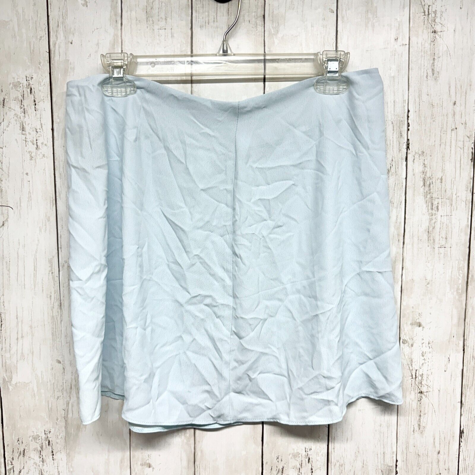 Other COLLUSION Size 10 Light Blue Silky A Line Mini Skirt Casual Size 32" / US 10 / IT 46 - 1 Thumbnail