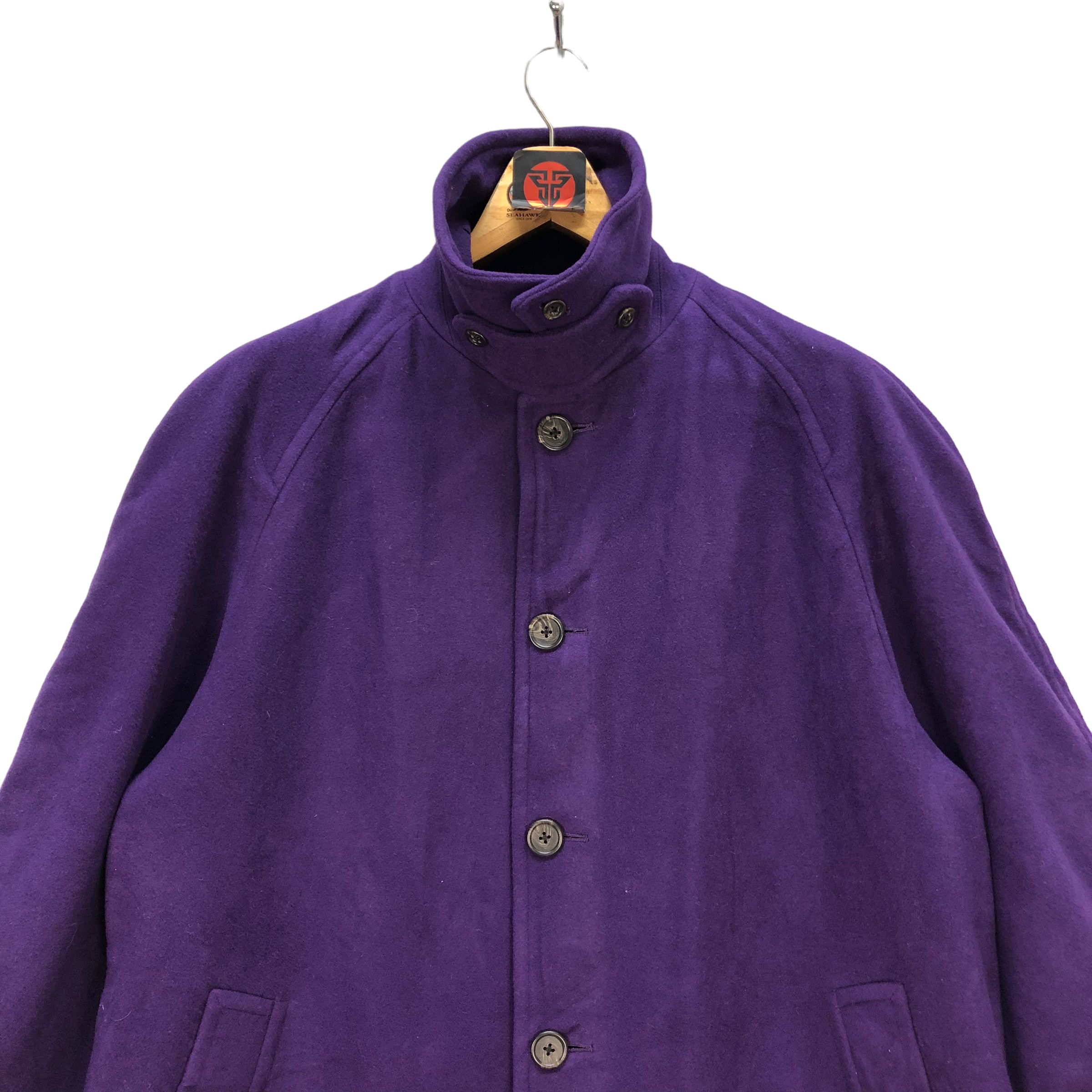 Ralph Lauren RALPH LAUREN PURPLE WOOL LONG COAT #7345-131 Size US L / EU 52-54 / 3 - 2 Thumbnail