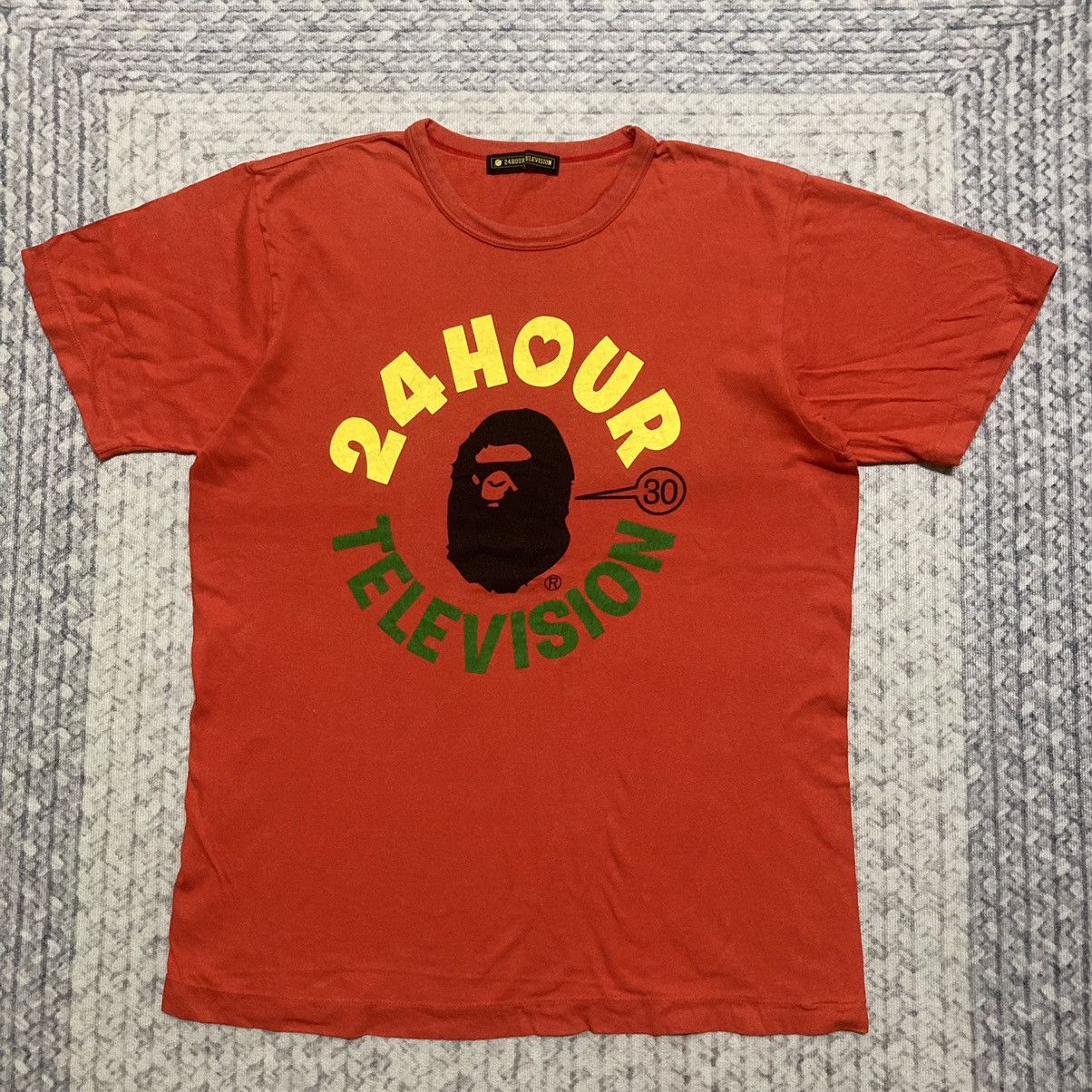 Bape Vintage 24 Hour Television x Bape Logo Tees Grailed