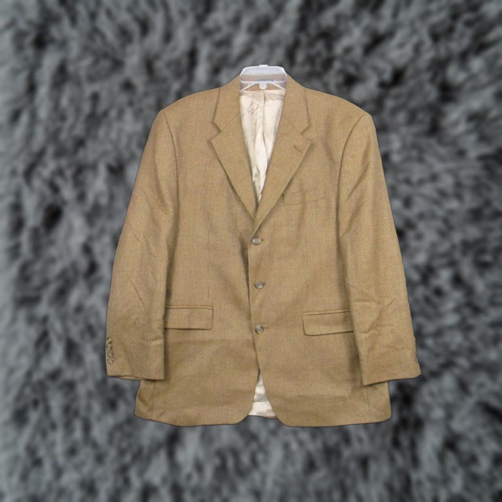Ralph Lauren Lauren Ralph Lauren Blazer Mens 42R Brown Tweed Check Sport Coat Canada Regular Wool 2 Piece Jacket Mens Womens Size 42R - 1 Thumbnail
