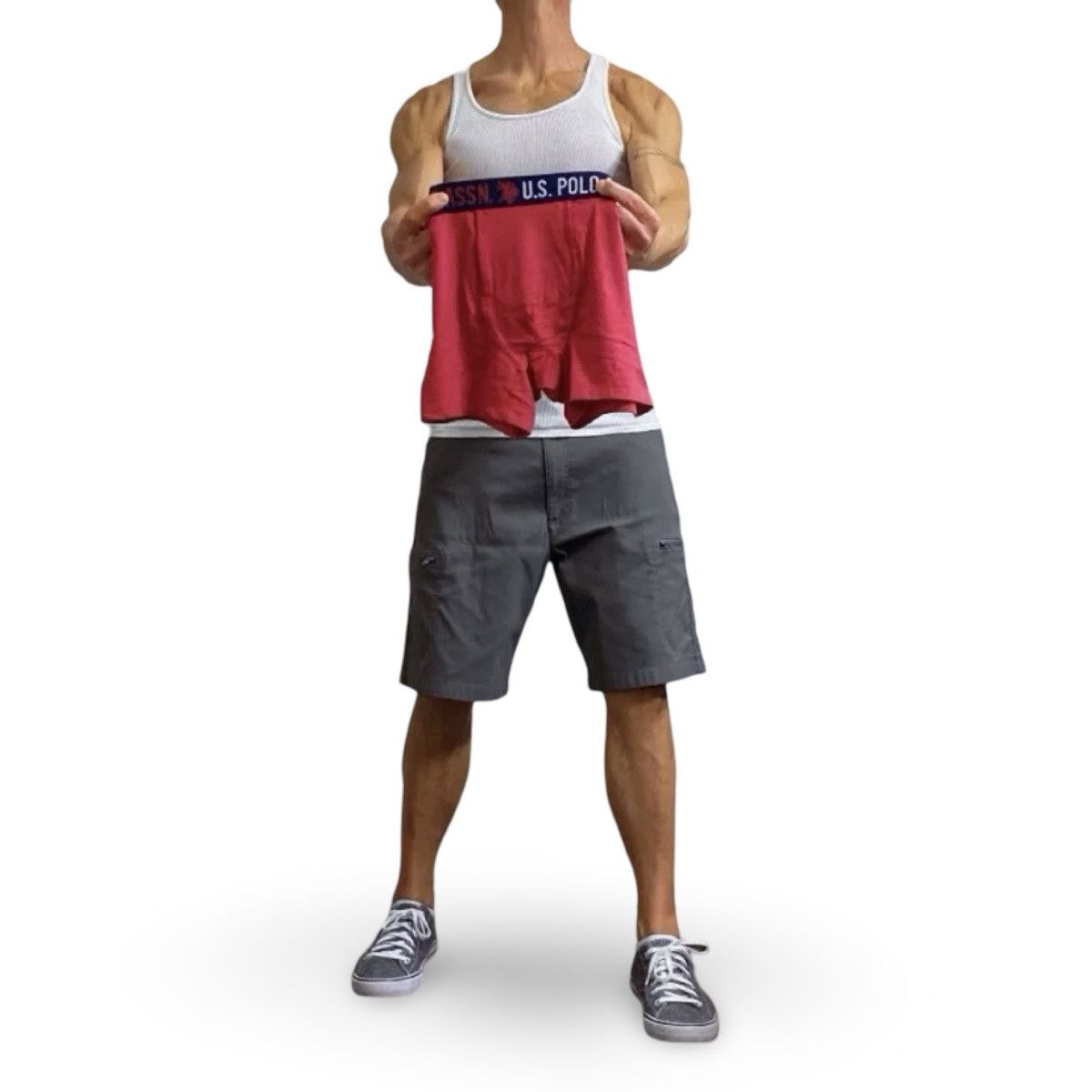 U.S. Polo Assn. US Polo Assn Men’s Red / Blue Boxer Briefs Size Medium Size 34 - 2 Thumbnail