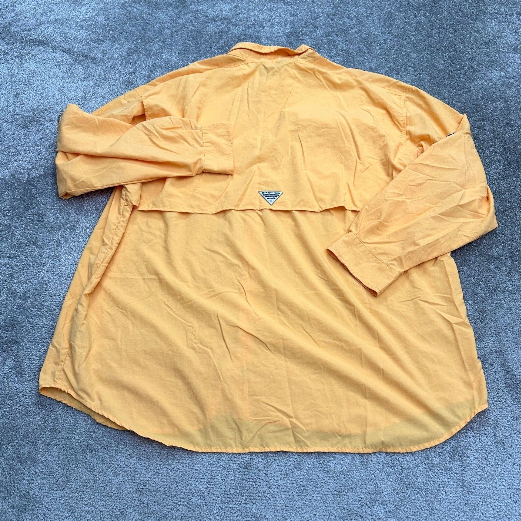 Vintage Columbia Bahama Shirt 2XL Orange Nylon PFG Omni-Shade Button-Up Long Sleeve Outdoor Mens Size US XXL / EU 58 / 5 - 2 Thumbnail