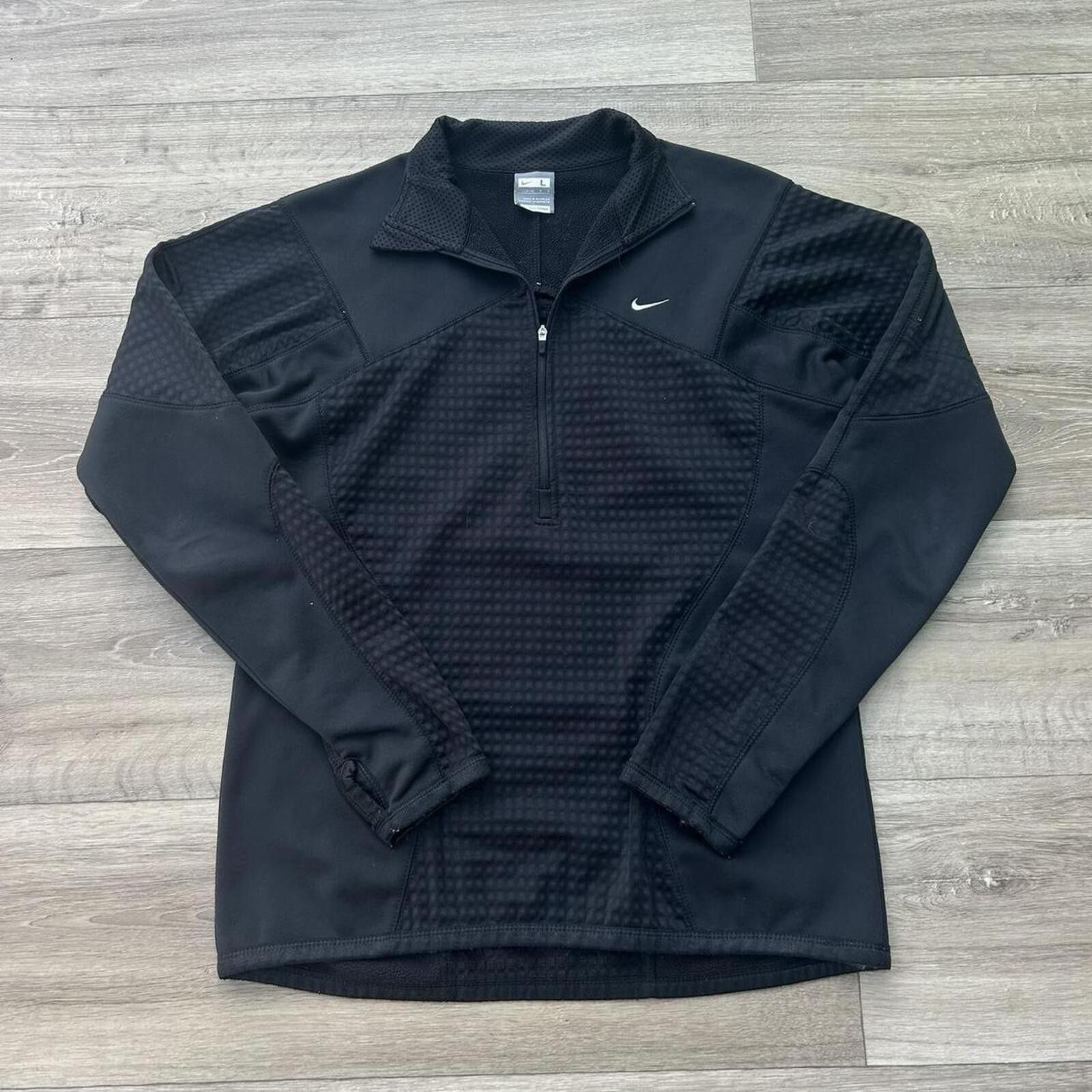 Nike Vintage y2k Women’s Nike Black Quarter Zip Sweatshirt L Size L / US 10 / IT 46 - 1 Thumbnail