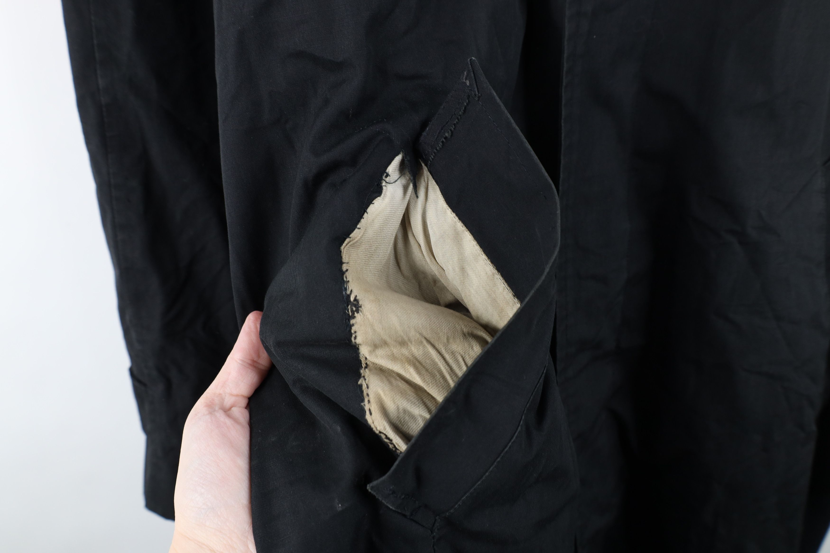 Vintage Vintage 50s 60s Streetwear Trench Coat Rain Jacket Black USA Size US L / EU 52-54 / 3 - 8 Thumbnail