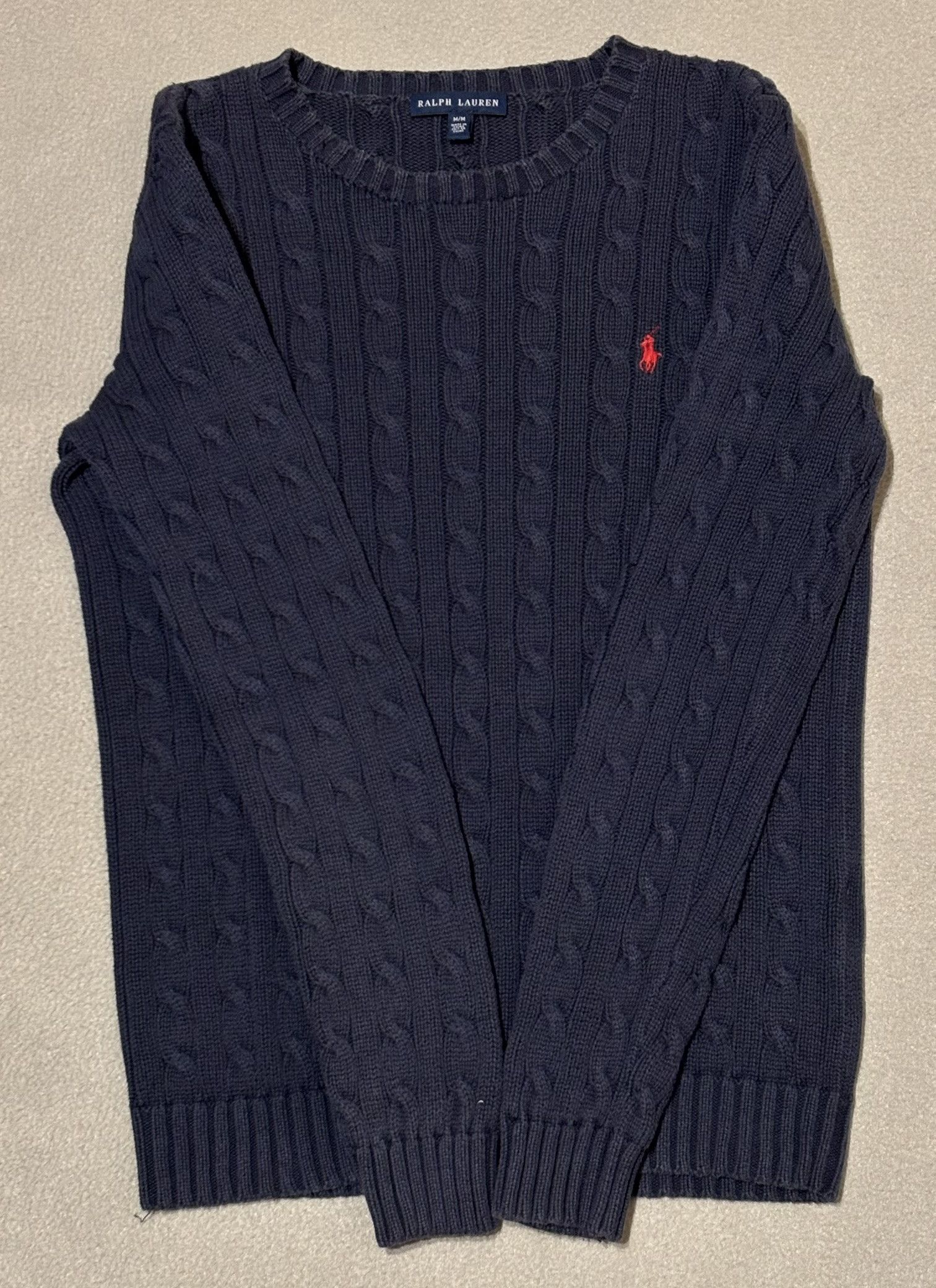 Ralph Lauren Ralph Lauren Cable Sweater Navy Medium Size M / US 6-8 / IT 42-44 - 4 Thumbnail