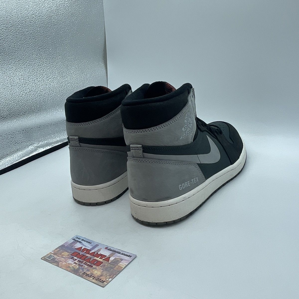 Jordan Brand Air Jordan 1 high black particle Grey Size US 9.5 / EU 42-43 - 5 Thumbnail