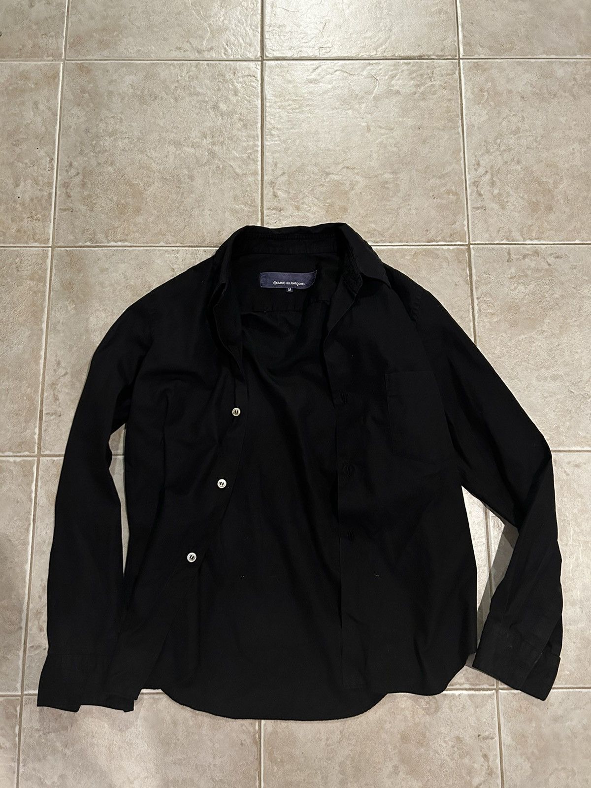 image of Comme Des Garcons Comme Des Garçons 1999 Black Button-Up, Men's (Size Medium)