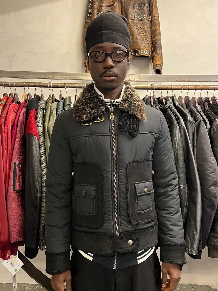 Dolce & Gabbana 2000s Dolce & Gabbana Hybrid Nylon Suede Black Jacket Size US XS / EU 42 / 0 - 2 Thumbnail