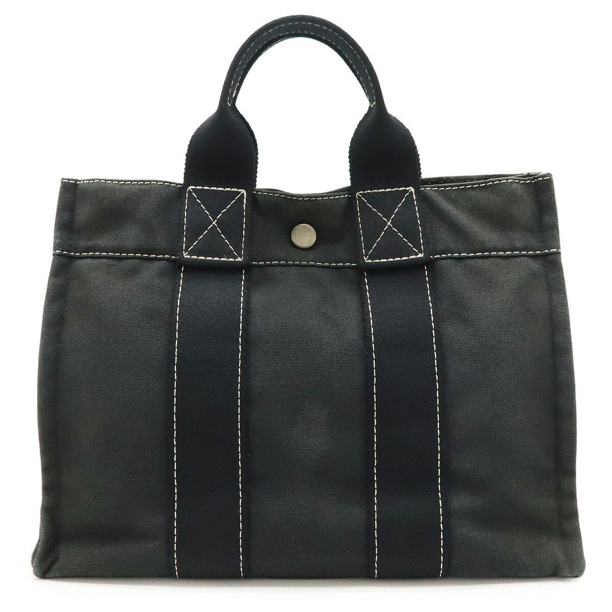 Hermes Hermes Deauville Canvas Tote Bag Canvas Tote Bag in Black, Women's