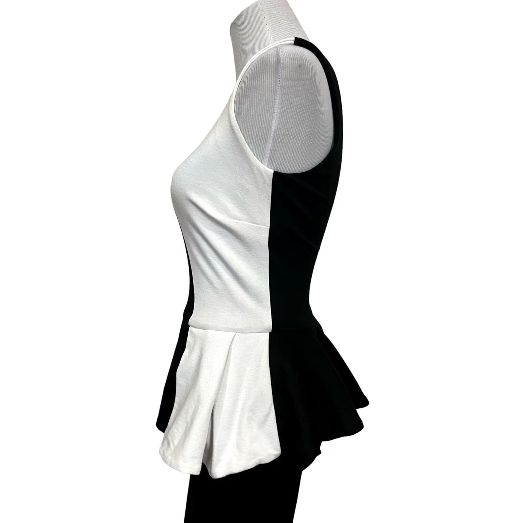 Vintage VINTAGE Torn by Ronny Kobo One Shoulder Dress Black White Knit S Womens Size S / US 4 / IT 40 - 6 Thumbnail