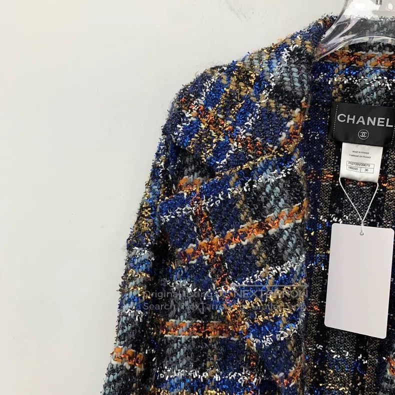 Chanel Chanel Colour block plaid wool lapel long-sleeved woven tw Size XS / US 0-2 / IT 36-38 - 3 Thumbnail