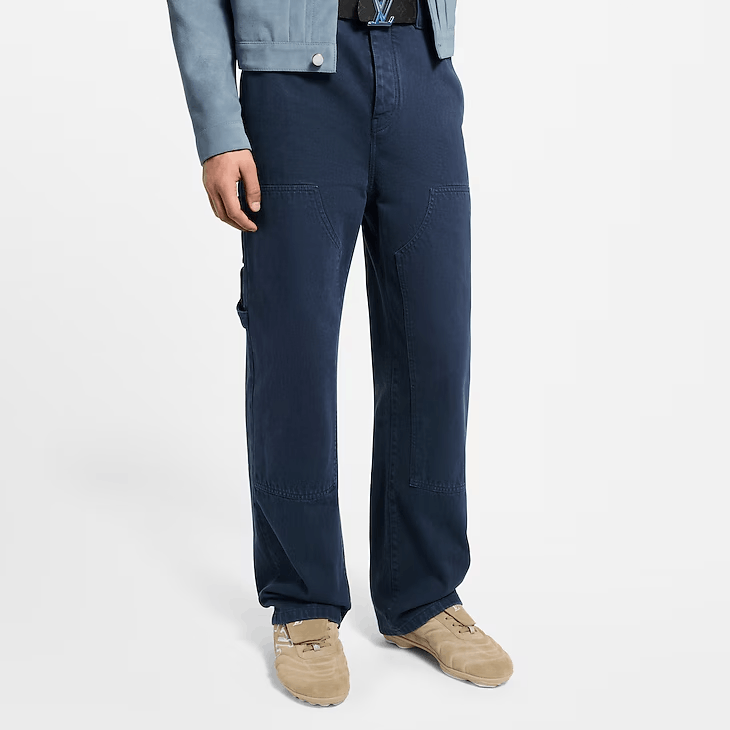 Louis Vuitton Garment-Dyed Denim Carpenter Trousers Size US 33 - 2 Thumbnail