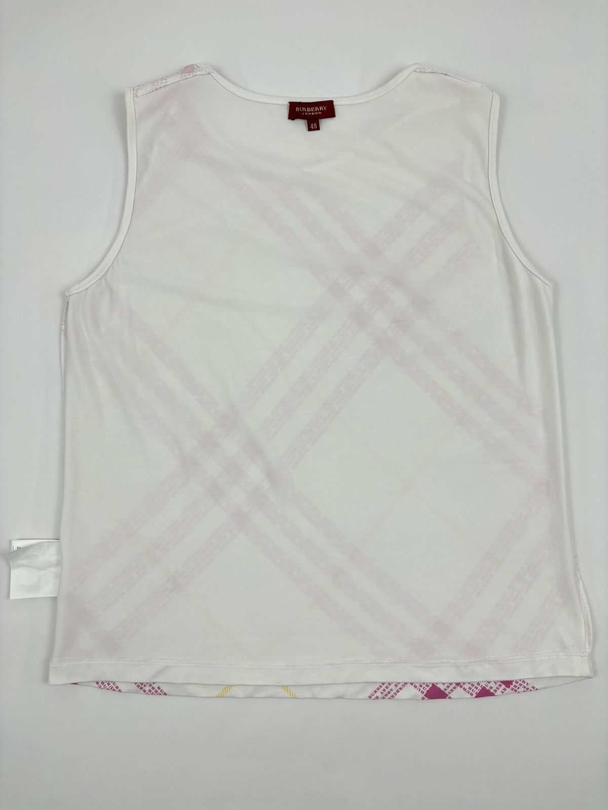 Burberry Y2K Prorsum London Monogram Print Nova Check Sleeveless Tank Top Blouse T-Shirt 48 Size M / US 6-8 / IT 42-44 - 14 Thumbnail