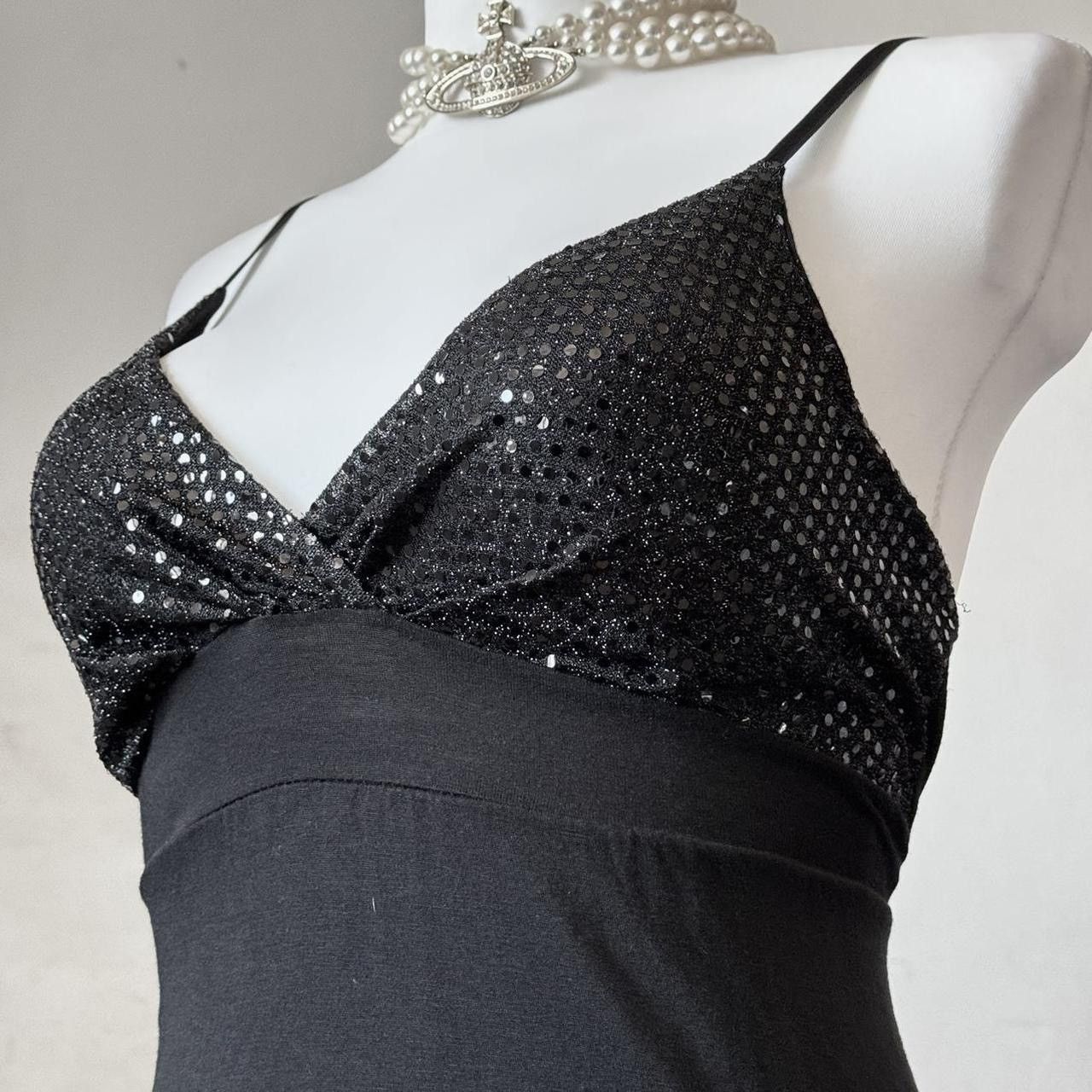 Vintage Unique gothic avant-garde blouse with embroidered sequins Size S / US 4 / IT 40 - 5 Thumbnail