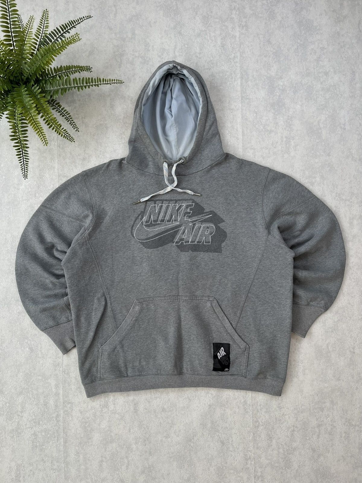 Nike × Vintage 00s Nike Air Big Logo Vintage Y2K Oversized Retro Hoodie Size US XL / EU 56 / 4 - 1 Thumbnail