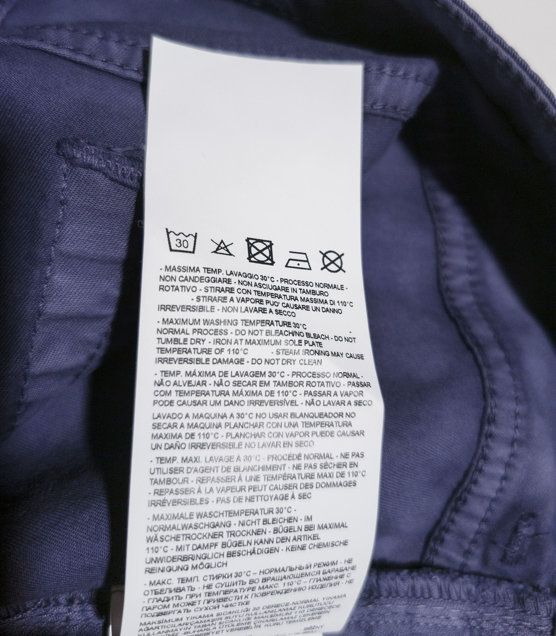 Emporio Armani MSRP~250€ Thin Cotton Pants Slim Straight J85 class. elegant Size 34" / US 12 / IT 48 - 17 Thumbnail