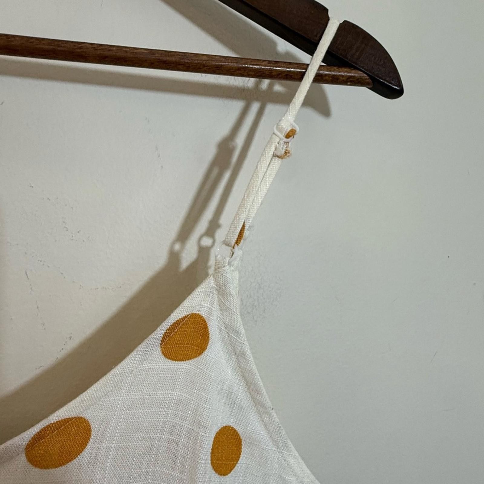 Other Monteau crop jumpsuit polka dot cream & mustard yellow SZ M Size 32" / US 10 / IT 46 - 4 Thumbnail
