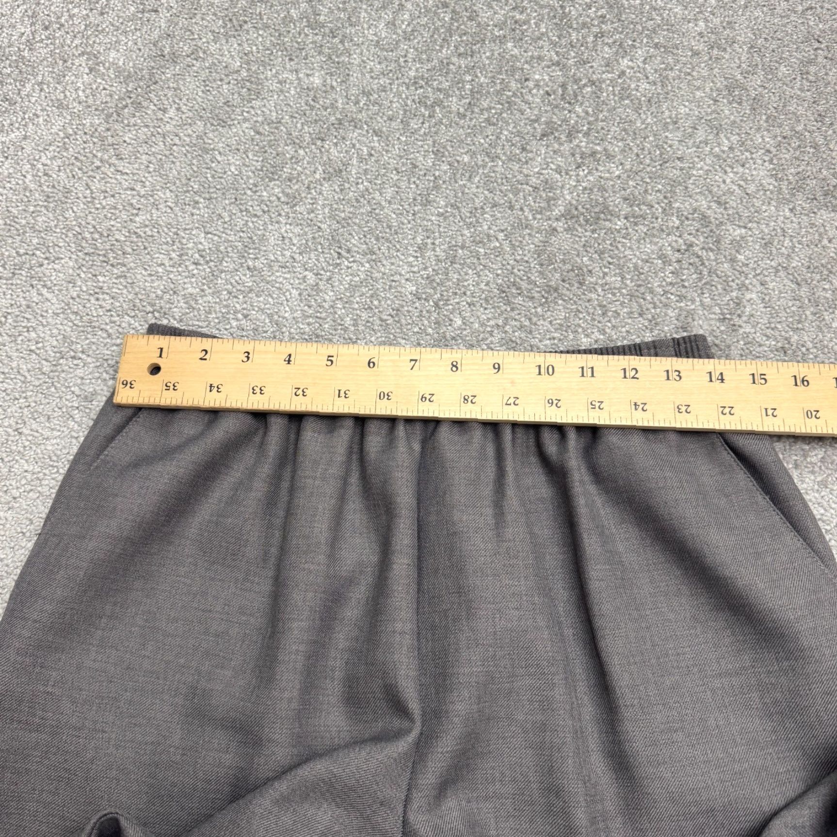 Vintage Alfred Dunner Pants Straight Leg Pull On Trouser Womens 14 Gray Elastic Waist Size 36" / US 14 / IT 50 - 7 Thumbnail