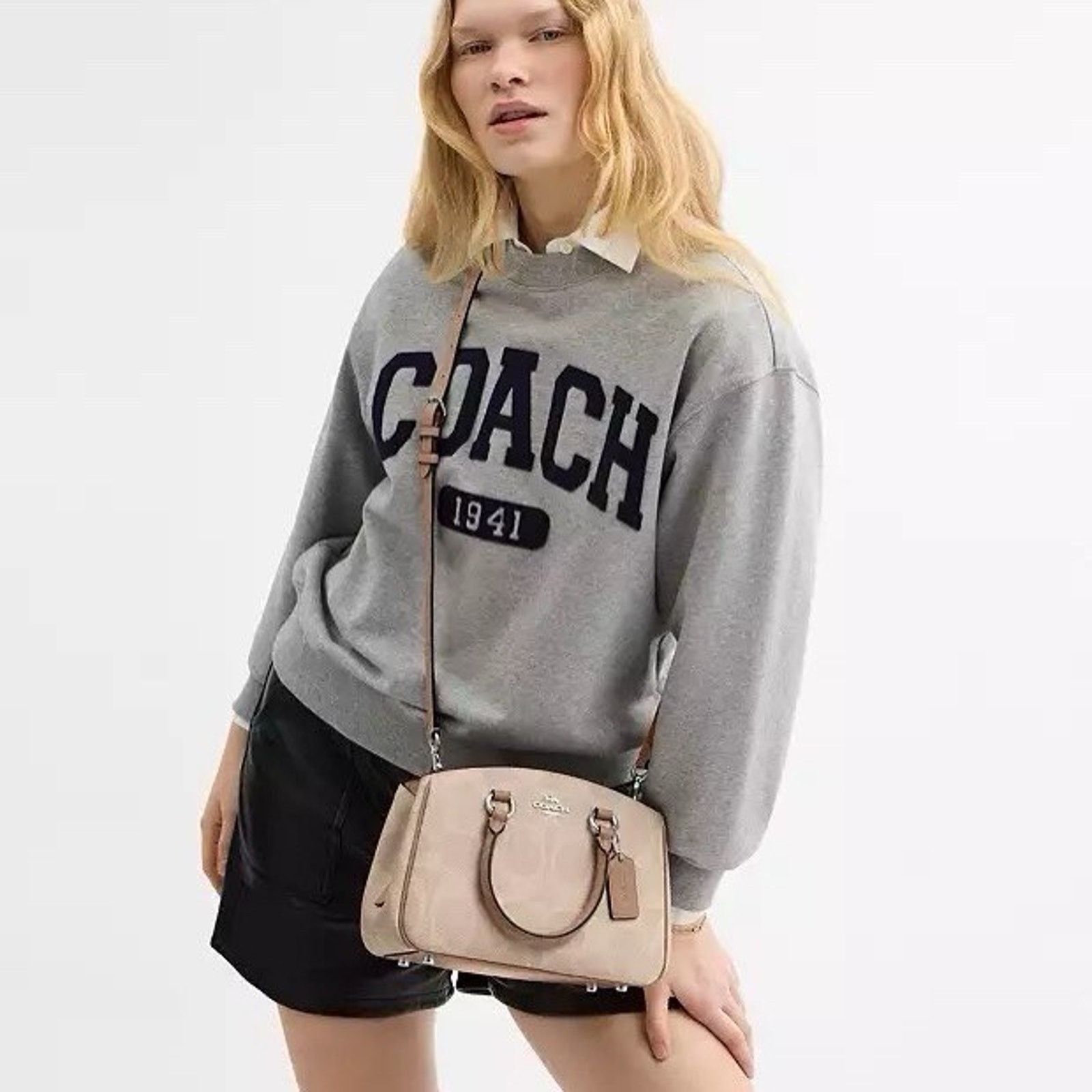 Coach NWT Coach Savannah Small Carryall Bag CAL53 Sand/Taupe Size ONE SIZE - 9 Thumbnail