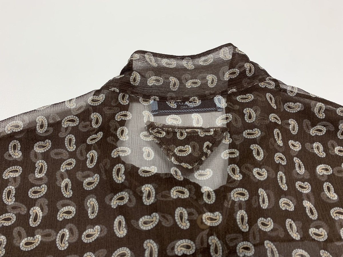 Prada Prada Paisley Print Silk Chiffon Sheer Blouse Brown Size 44 Size S / US 4 / IT 40 - 19 Thumbnail