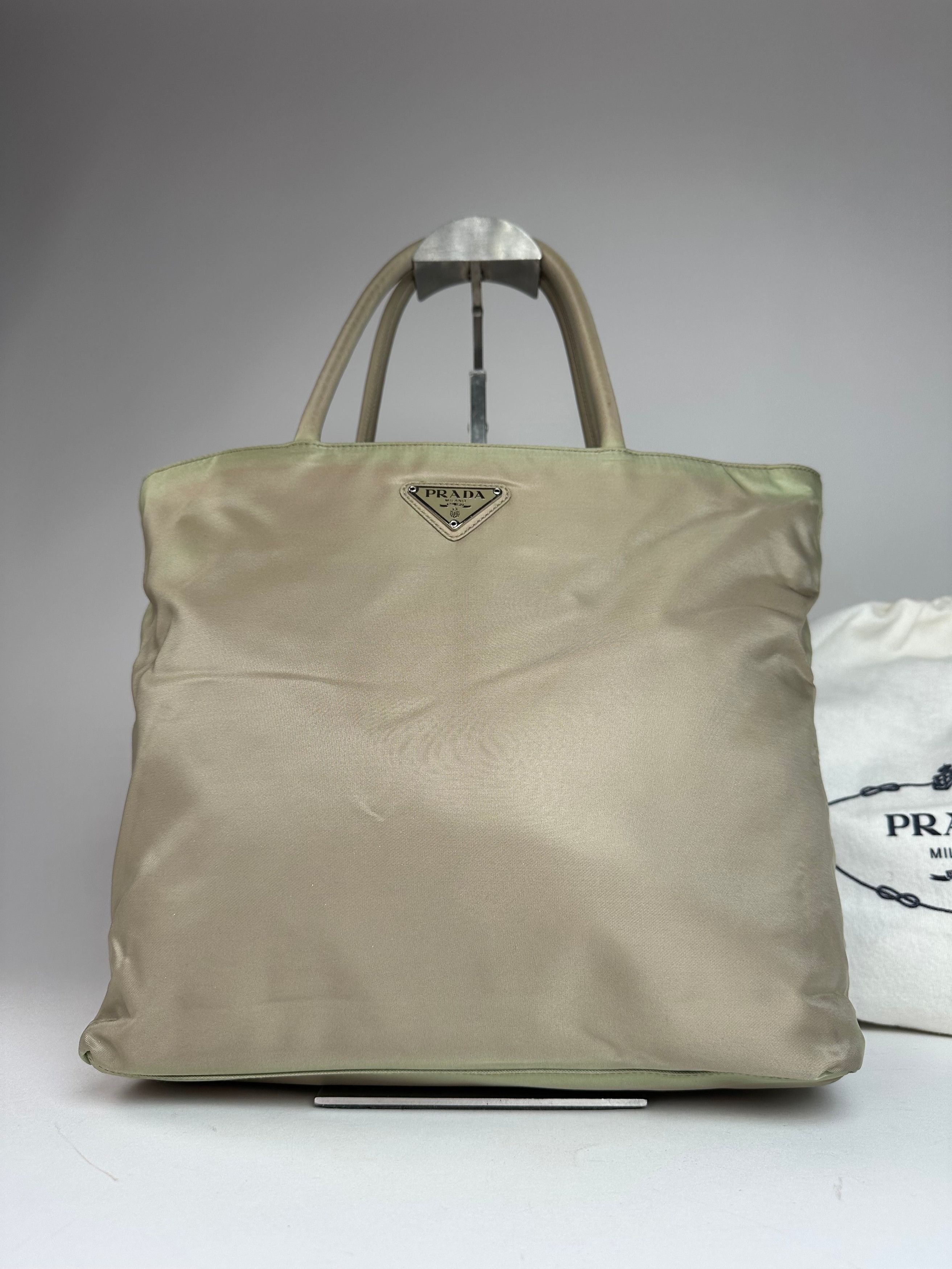 Prada Vintage Polyester Handbag Grey Size ONE SIZE - 1 Thumbnail