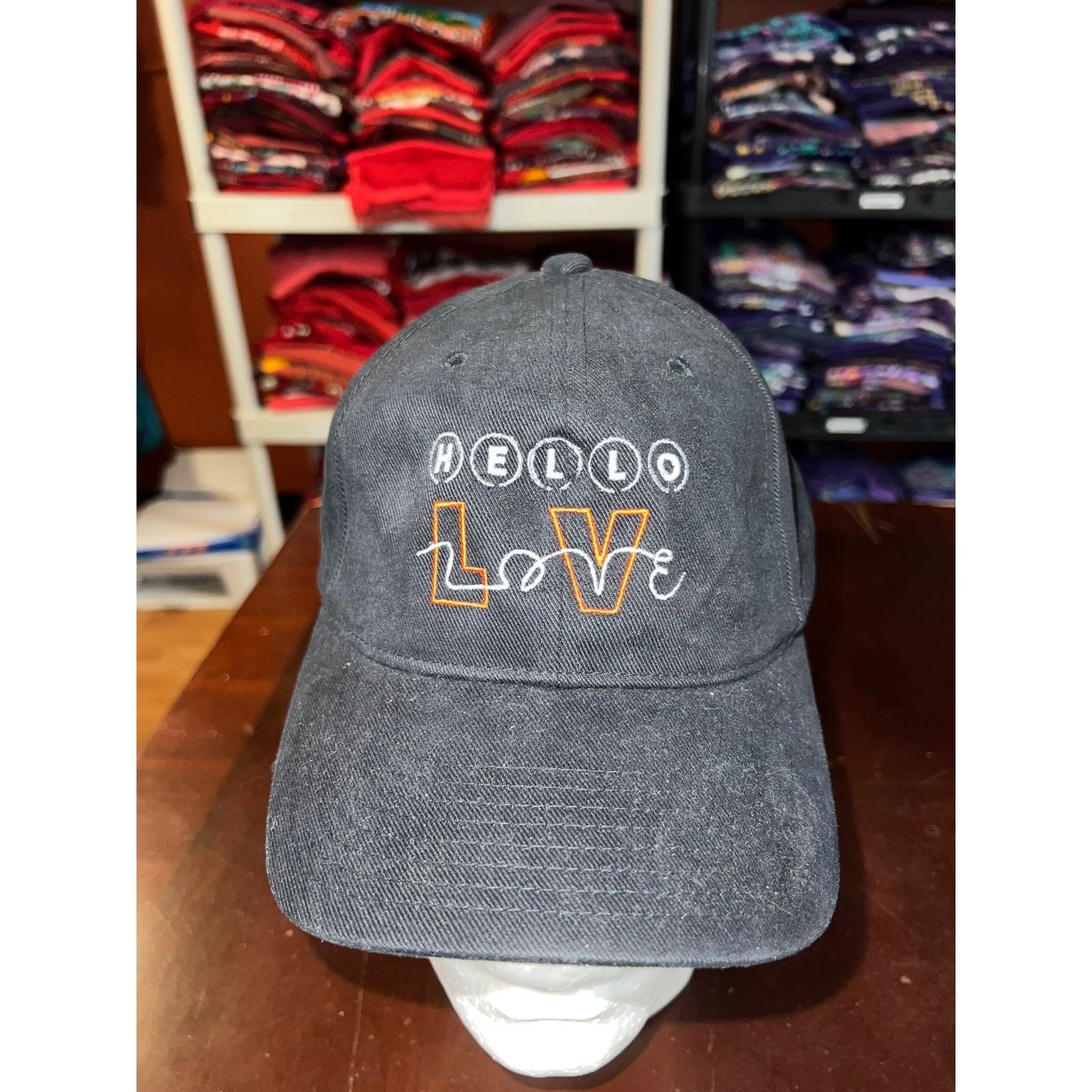Yupong Yupoong Hat Hello Love Black Orange Cap Headwear Size ONE SIZE - 2 Thumbnail