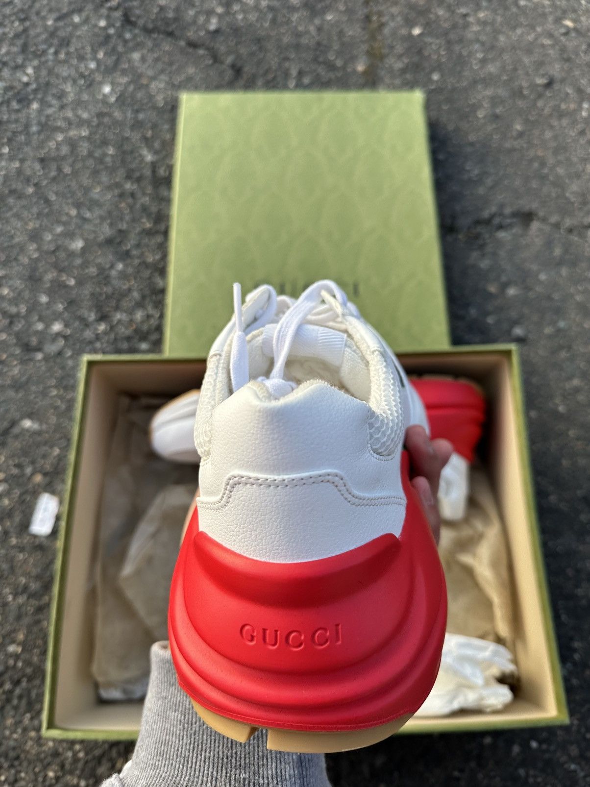 Gucci Gucci Rython Red/White Size US 9 / EU 42 - 4 Thumbnail