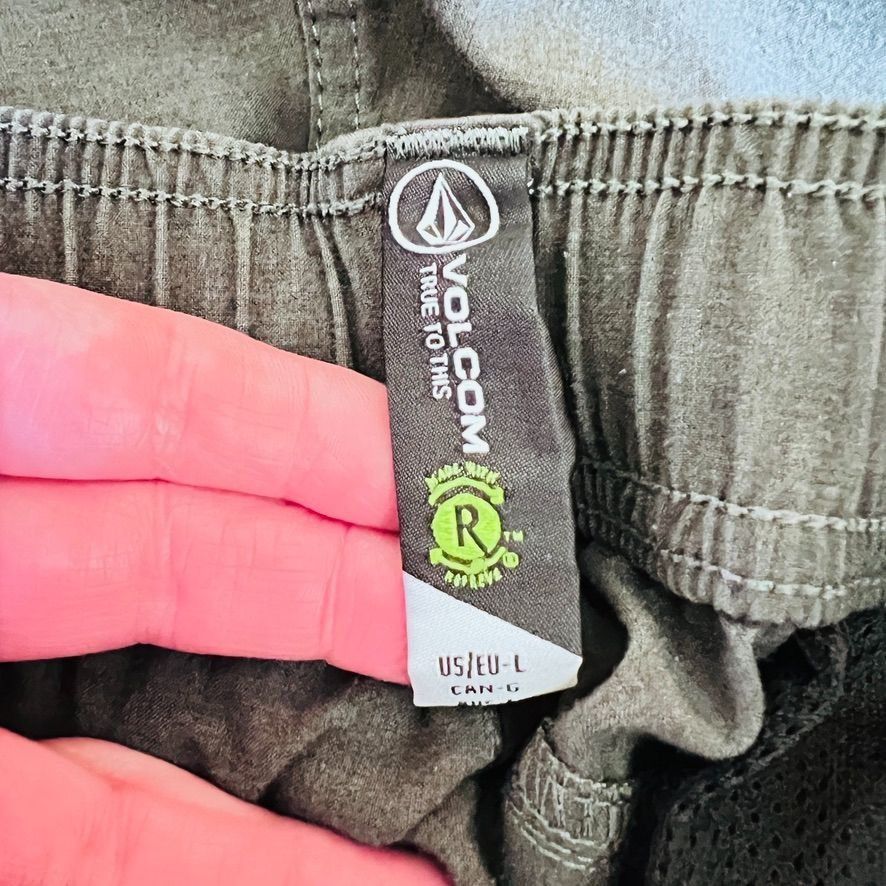 Volcom Volcom Mens L Fricken Slim Joggers Gray Green Drawstring Wai Size US 28 / EU 44 - 8 Thumbnail