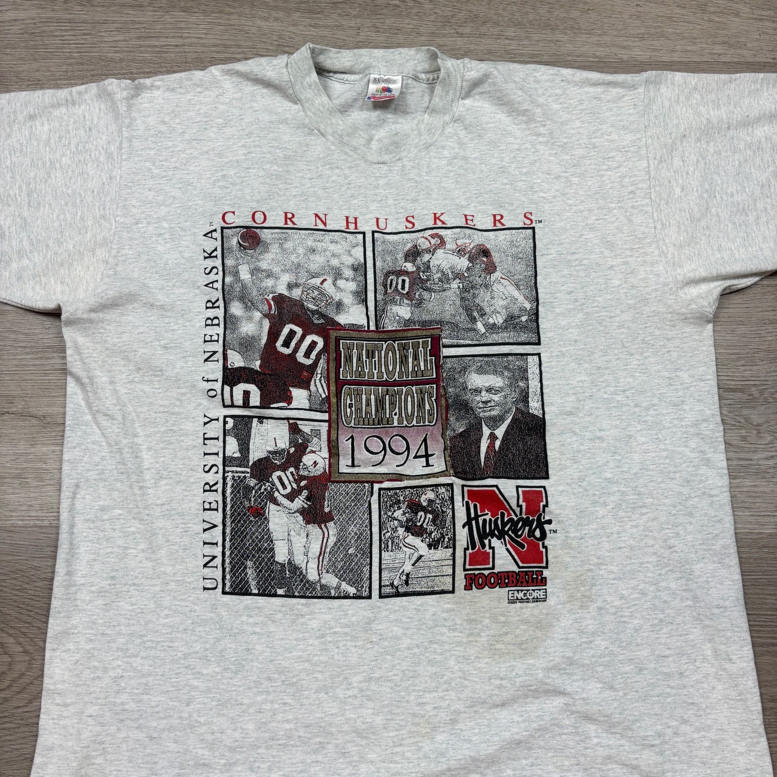 Fruit Of The Loom × Vintage VTG 94 University of Nebraska Cornhuskers Champions Shirt XL Size US XL / EU 56 / 4 - 2 Thumbnail
