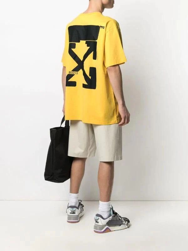 Off-White Yellow Adam Is Eve Logo Arrows Oversized T-shirt Size US XS / EU 42 / 0 - 3 Thumbnail