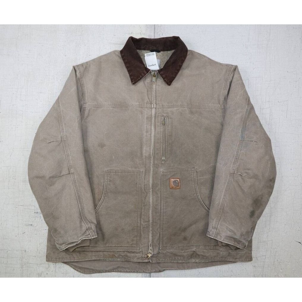 Carhartt Vtg Carhartt Sherpa Lined Jacket C01 MUS Mushroom Size 2XL Size US XXL / EU 58 / 5 - 4 Thumbnail