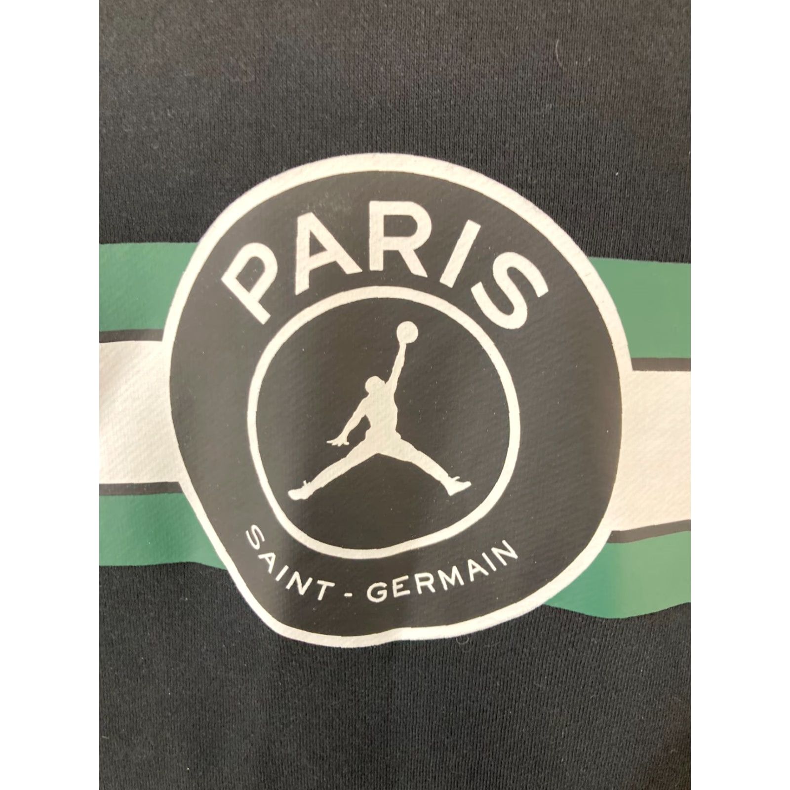 Jordan Brand Air Jordan Hoodie Mens Medium Black Paris Saint-Germain Basketball Pullover with Hood Pockets (Regular) Mens Size US M / EU 48-50 / 2 - 6 Thumbnail