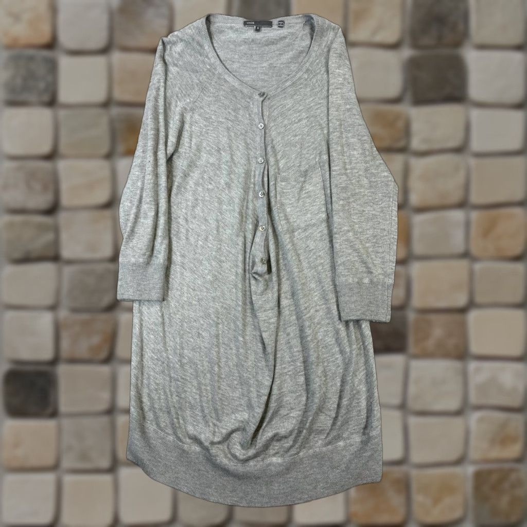 Vince Vince Shirt Womens Small Gray Henley Tunic Size S / US 4 / IT 40 - 1 Thumbnail
