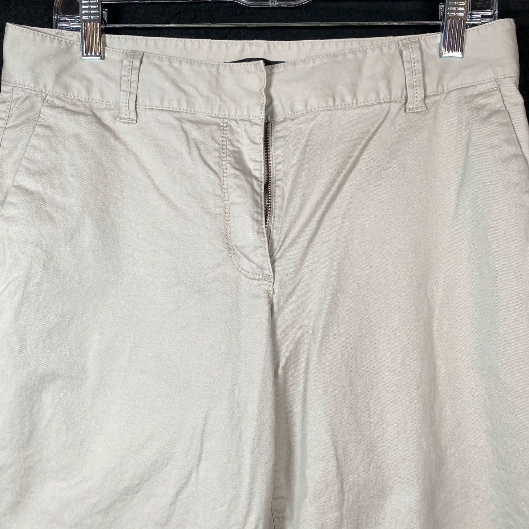Ann Taylor Ann Taylor Pants Khakis Tan Cropped Capris Workwear Stretch 8 Women’s Regular 32 Inseam 24 Inseam Straight Twill Spandex Cotton Size 24" / US 00 / IT 34 - 2 Thumbnail