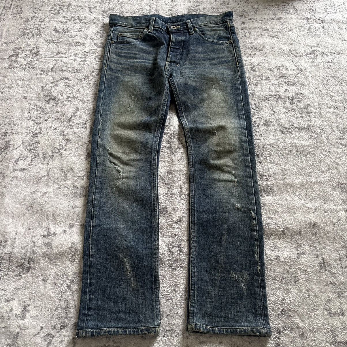 Pre-owned Isamu Katayama Backlash Faded Distressed Blue Jeans | Size S