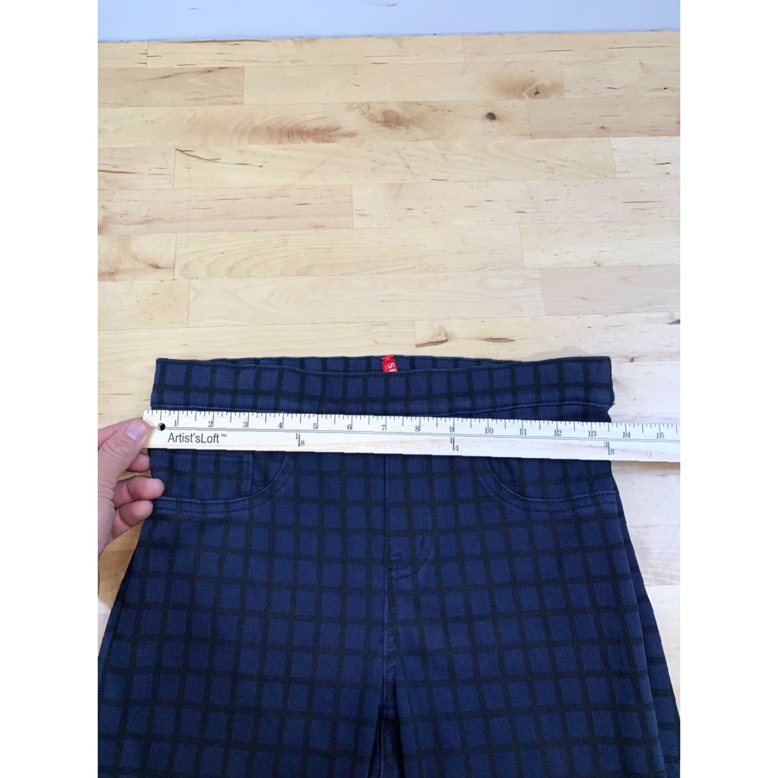 Spanx Spanx Leggings Ankle Womens S Blue Checkered Casual 10142 Size 28" / US 6 / IT 42 - 6 Thumbnail