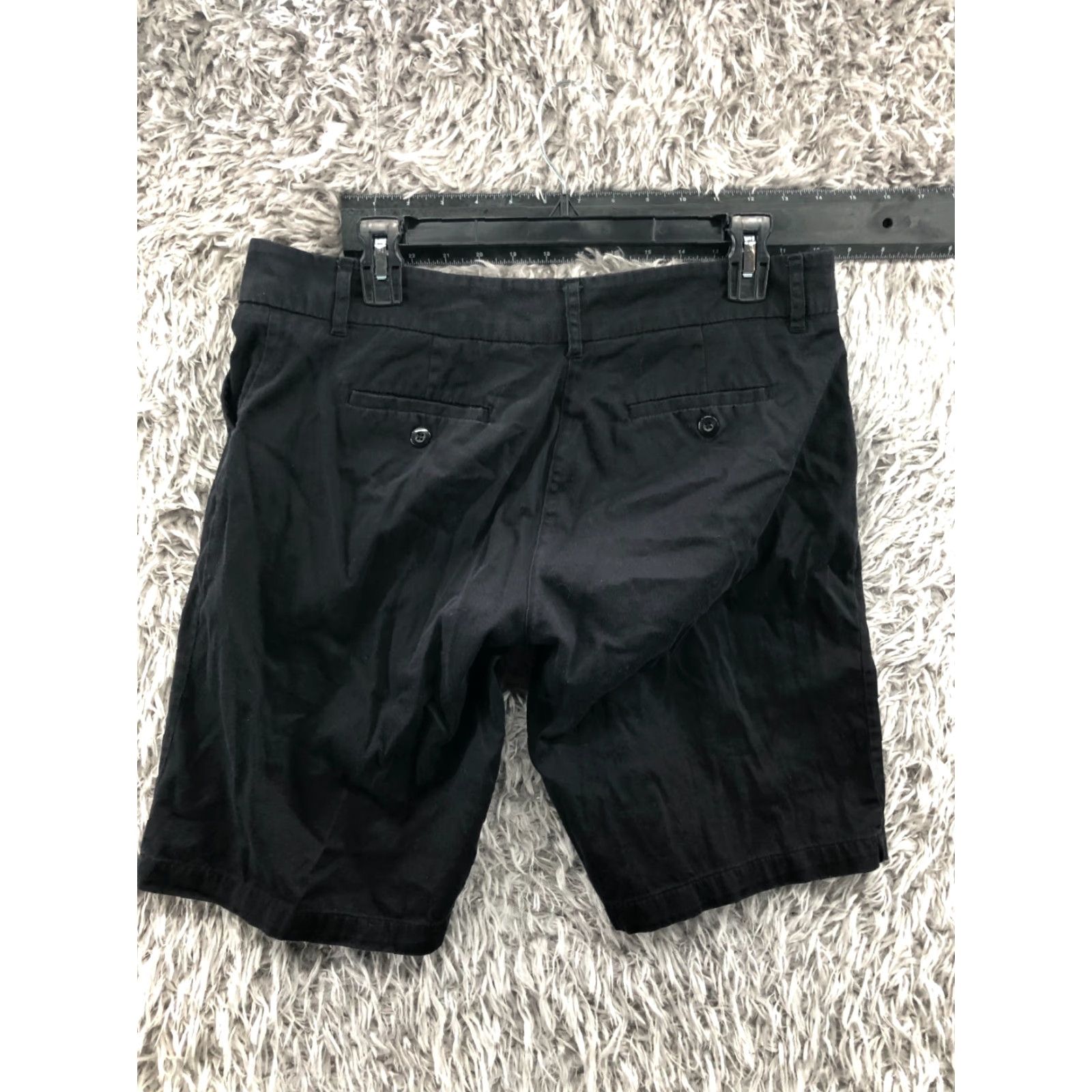 Vintage PER SE Chino Shorts Womens Size 10 Mid Rise Dark Wash Black Size 32" / US 10 / IT 46 - 4 Thumbnail