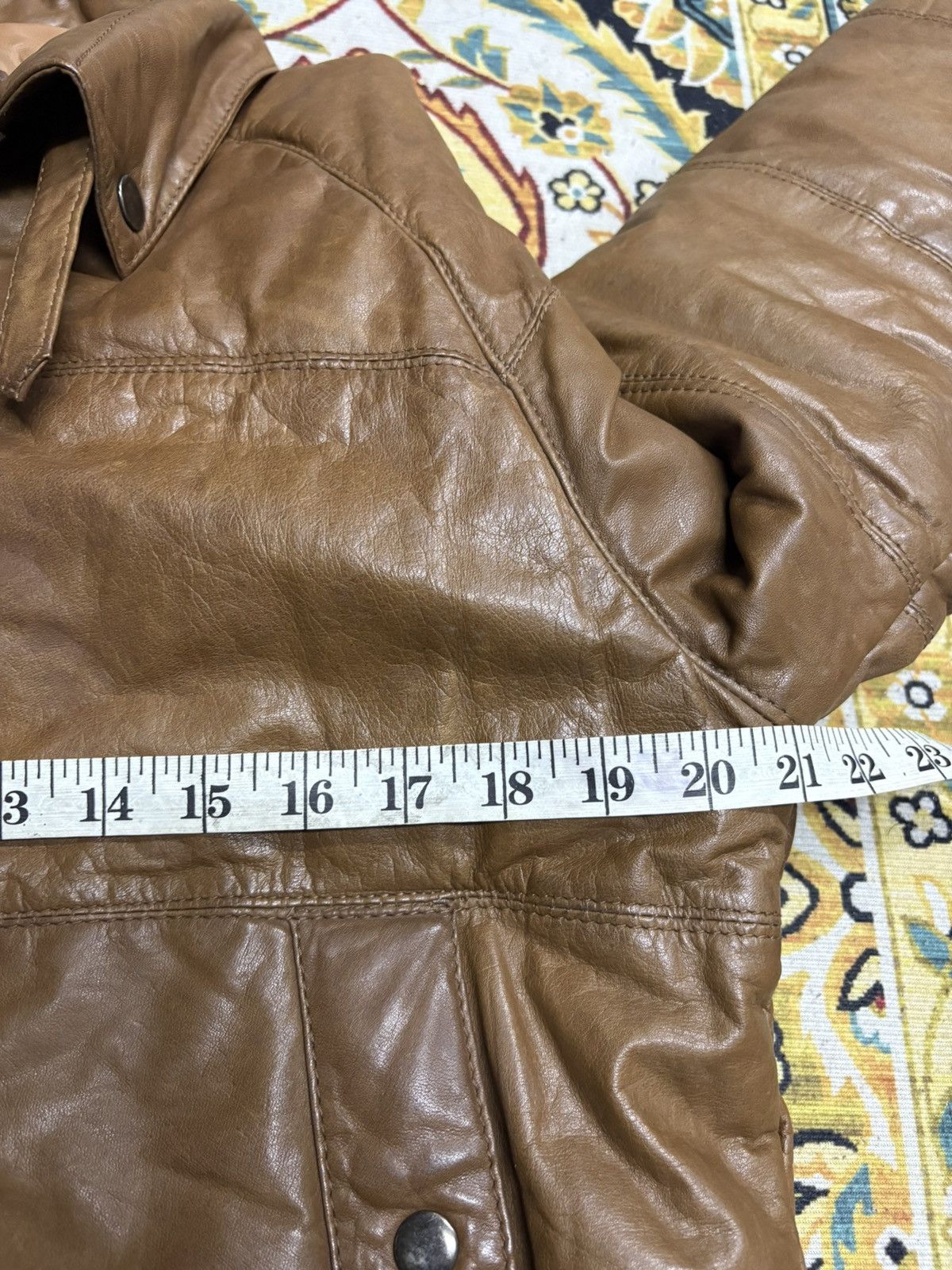 Vintage KanyeWest Vintage Brown Synthetic Leather Puffer Jacket Size US M / EU 48-50 / 2 - 6 Thumbnail