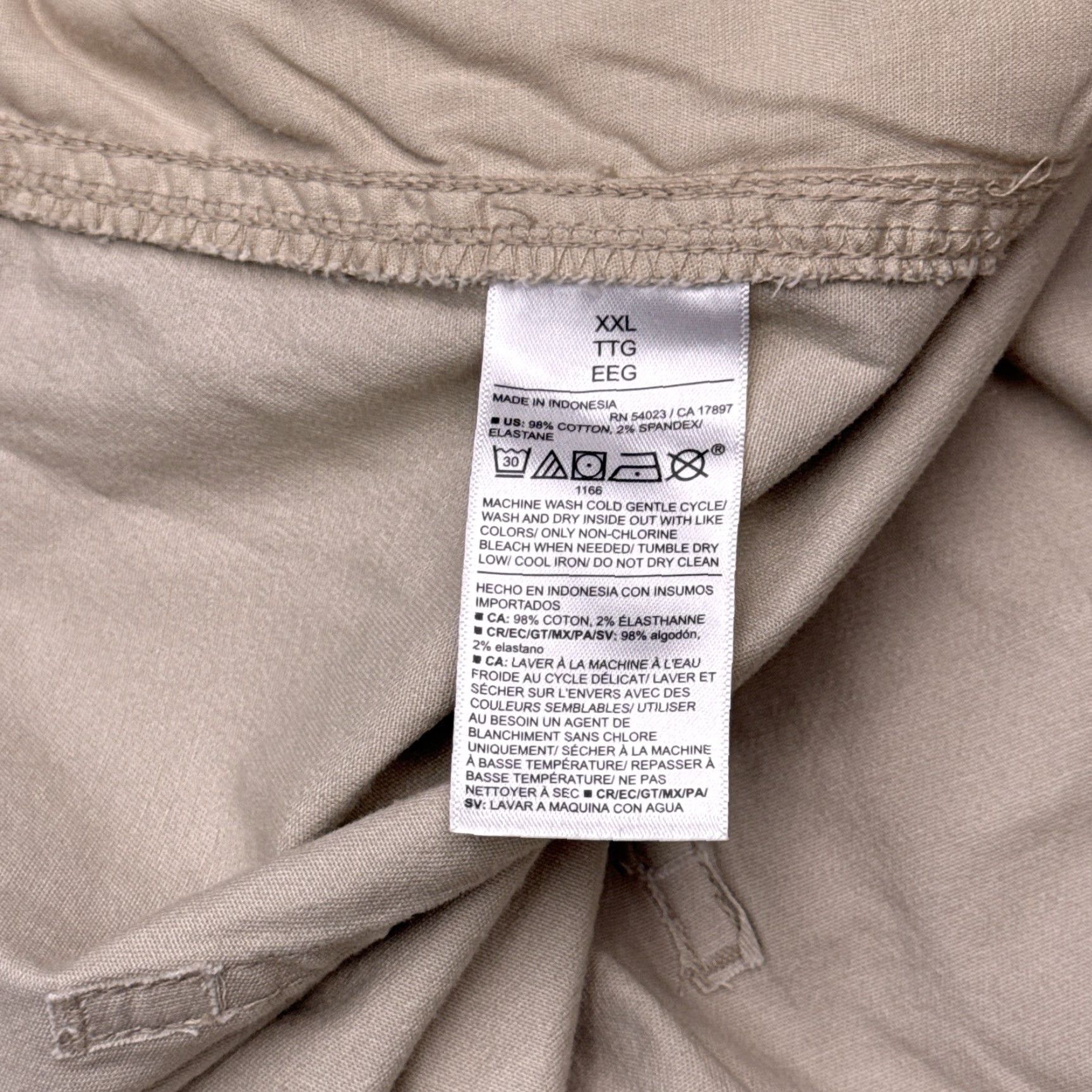 Old Navy Old Navy Chino Pants Womens 2XL High Rise Stretch Tapered Leg Casual Brown Cotton Spandex Knit Logo Vintage: No Size 40" / US 18 - 6 Thumbnail