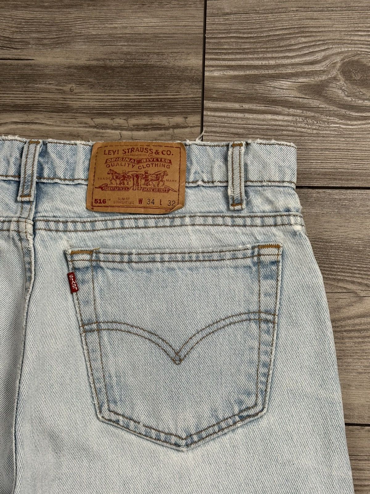 Levi's Vintage 90’s Levis 516 Light Wash Jeans Size US 34 / EU 50 - 4 Thumbnail