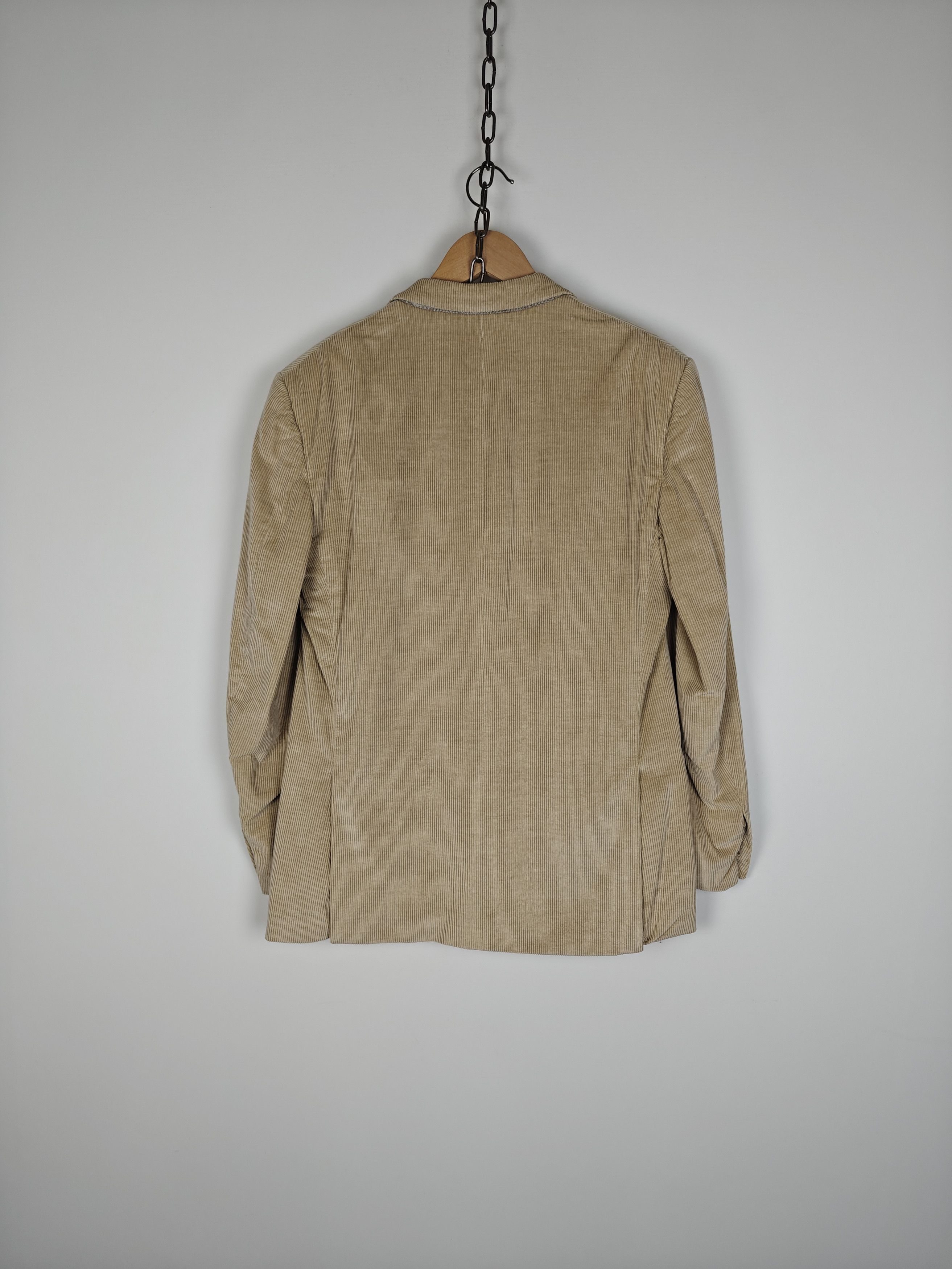Ermenegildo Zegna Ermenegildo Zegna Corduroy Blazer Jacket Cashco Beige IT50R Size 40R - 7 Thumbnail
