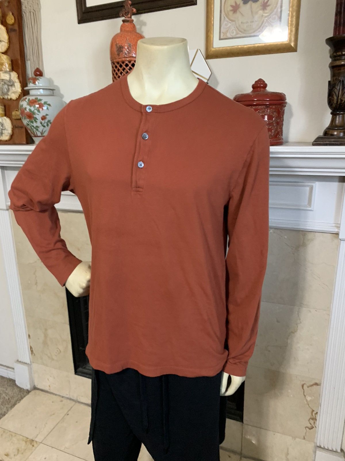 Todd Snyder Premium Jersey LS Henley Size US L / EU 52-54 / 3 - 2 Thumbnail